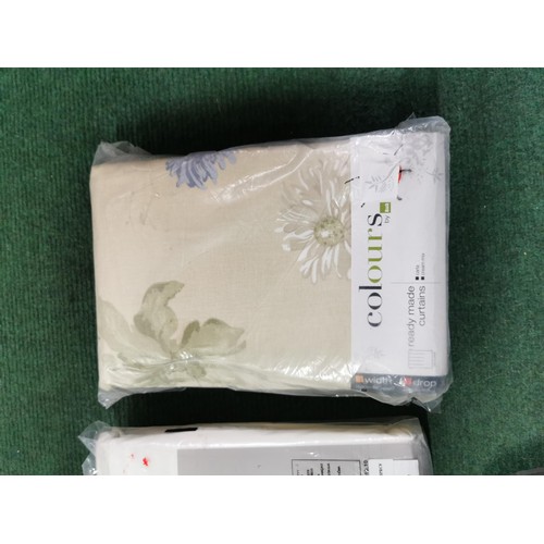 1 - 2x packs of new and sealed ready made curtains, sizes shown in photographs