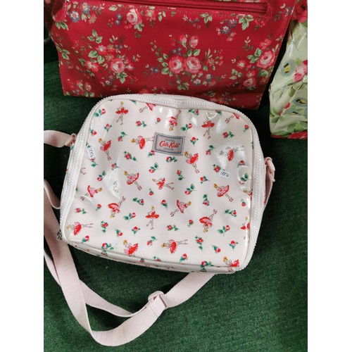 9 - Collection of 3x Cath Kidston shopping bags along with a Cantella Polkadot handbag. Largest bag meas... 