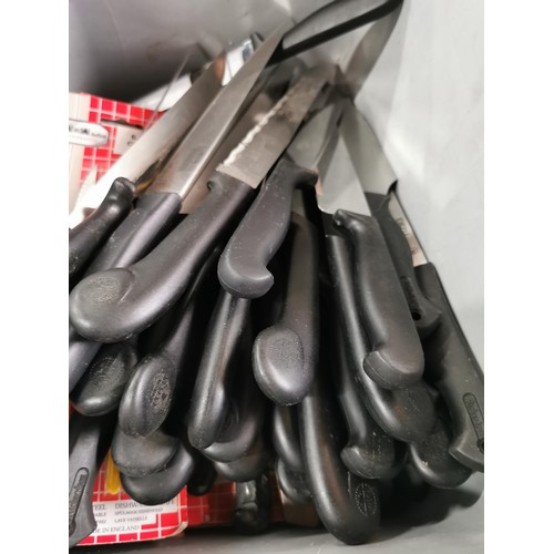 13 - Large quantity of kitchen knives inc bread knives by Excell, Richardson's of Sheffield etc.