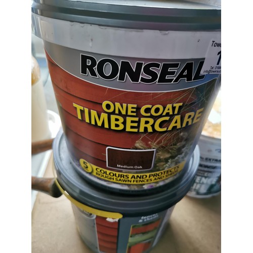 15 - 3x 5 litre Ronseal medium oak timber care