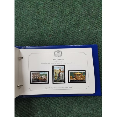 61 - 2 Stamp Albums, one partially complete inc silver jubilee, horse racing, 150 years of public railway... 