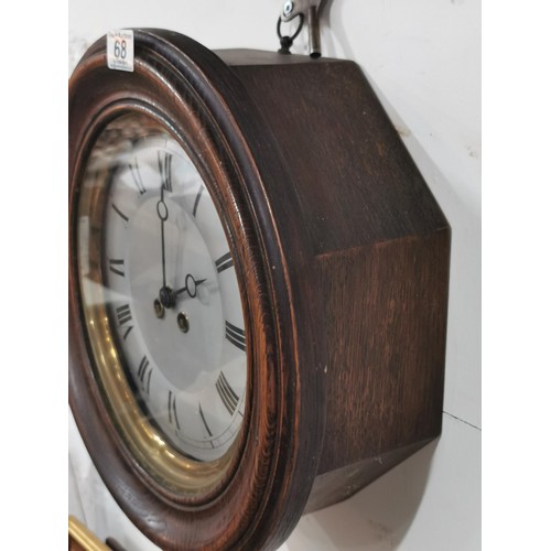 68 - Pre 1860 school clock on a count wheel, french movement