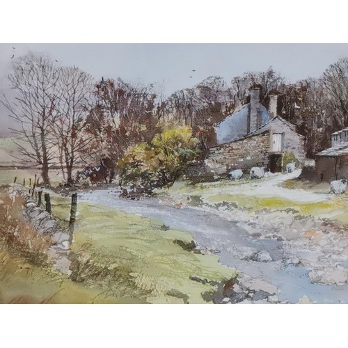 76 - Limited edition print 469/600 signed H. Baxter, Yorkshire farm scene.