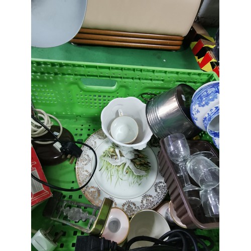 95 - Quantity of collectables inc galvanized wine caddy, Carltonware teapot, Royal Winton jug etc