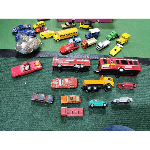 125 - Quantity of collectable cars and busses by Matchbox, Lledo and Burango along with a Disney McDonalds... 