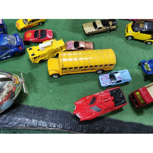 125 - Quantity of collectable cars and busses by Matchbox, Lledo and Burango along with a Disney McDonalds... 