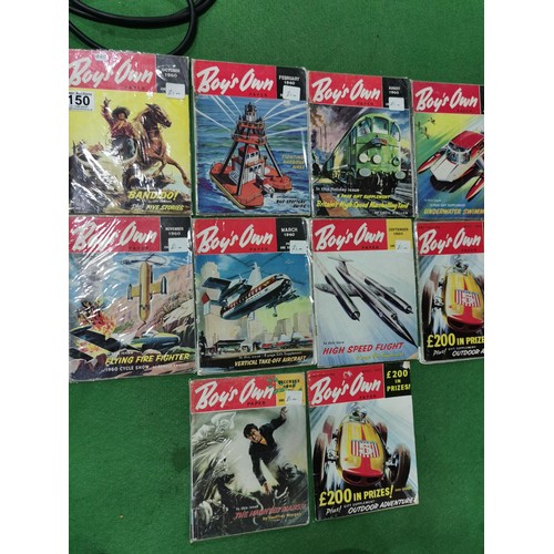 150 - 10x Boy's Own 1960's magazines, 2 months are missing All bar one is in its plastic protective sleeve... 