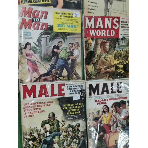 151 - 11x Period magazines from the early 1960's inc Parade, Man's World and Male magazines, all in their ... 