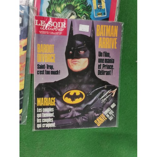 152 - Quantity of 16x Batman magazines, all dating from the 1980's. all in in their protective sleeves