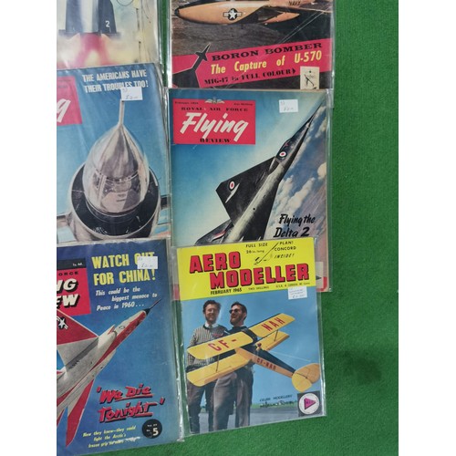 153 - 11x Flying Review magazines and 1x Aero Modeller magazine, all dating from the 1960's and all in the... 