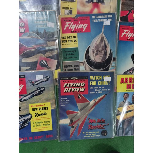 153 - 11x Flying Review magazines and 1x Aero Modeller magazine, all dating from the 1960's and all in the... 