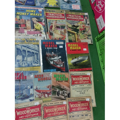 154 - Collection of various vintage magazines inc The Woodworker and Art's Craftsman dating from 1913 to 1... 