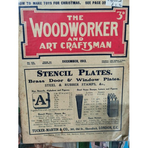 154 - Collection of various vintage magazines inc The Woodworker and Art's Craftsman dating from 1913 to 1... 