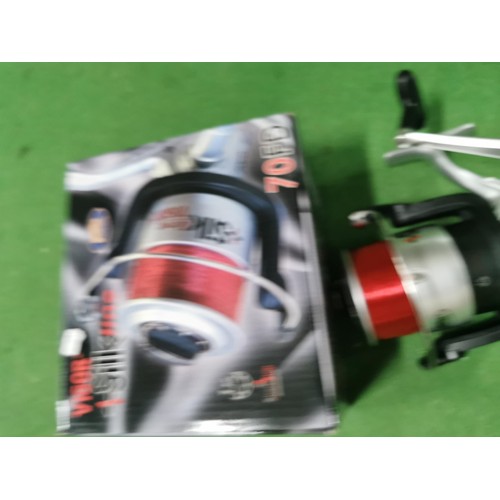 159 - 2x boxed Figor silk line 70FD Sea fishing reels in as new condition