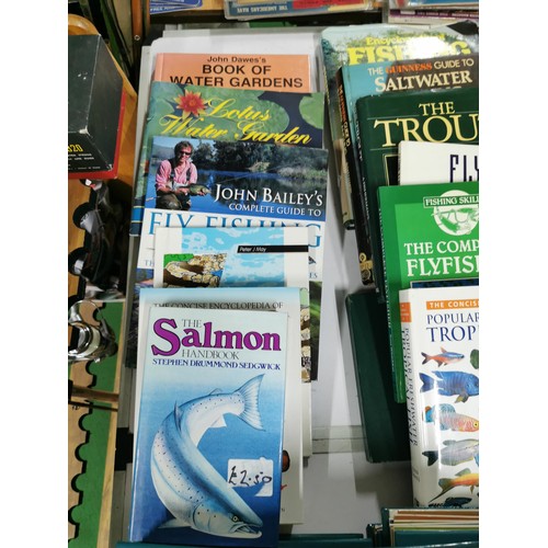 162 - Very large quantity of fishing manuals and information books inc 5 bound fishermen's handbooks along... 