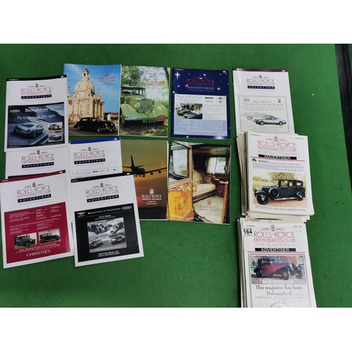 164 - Collection of Rolls Royce enthusiast club advertiser magazines dating from 1990 to 1993 along with s... 