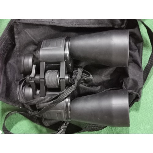 178 - Collection of 4x cased binoculars inc Zenox 20x60mm, Shinon 7x35mm, Sunagor 40x27mm, Dewohler 8x30mm