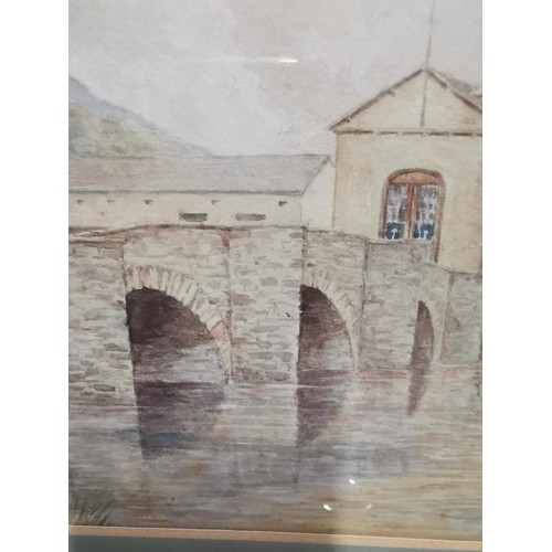 207 - 2x vintage oak framed, glazed and mounted original water colours in excellent vintage frames, both o... 