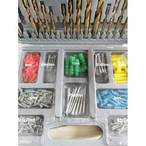 403 - Basket full of tools and accessories inc belly drill, strimmer wire, raul plug kit etc