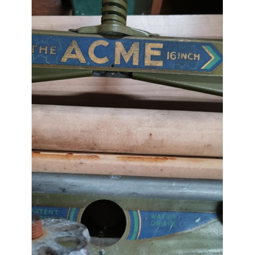 407 - 2x table top vintage Mangles, one is the Acme 16 inch complete with drainage plug along with a Briti... 