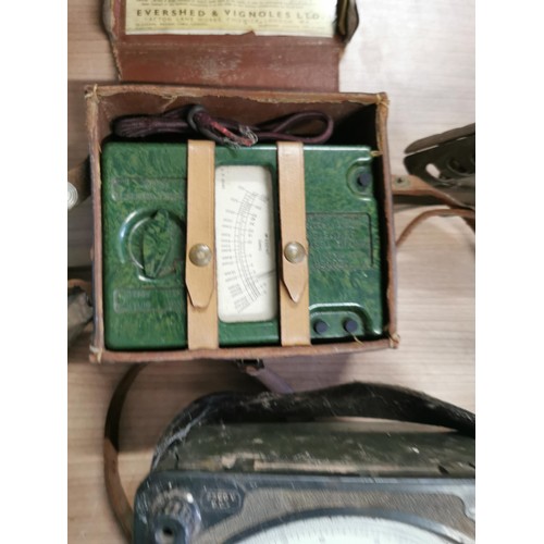 434 - Vintage Universal AVO Meter, boxed mega circuit tester OHM meter along with 2x blow torches