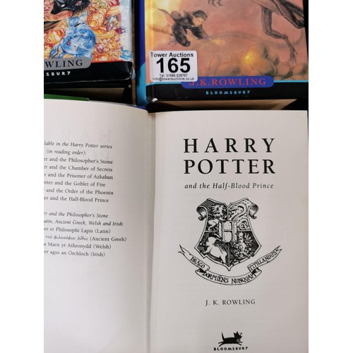 165 - Collection of 5 Harry Potter books, 3 hardback and 2 paperback inc a multi-printed first edition