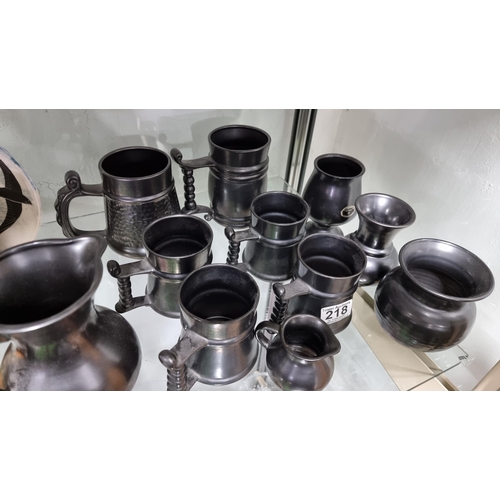 218 - 11x pieces of Prinknash including mugs, jugs & vases - all in good order.