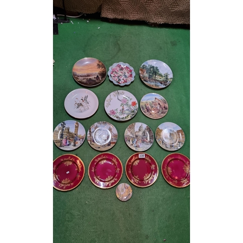 330 - Quantity of 15x various collectable plates including 4x Davenport plates, 4x Paragon plates etc. All... 