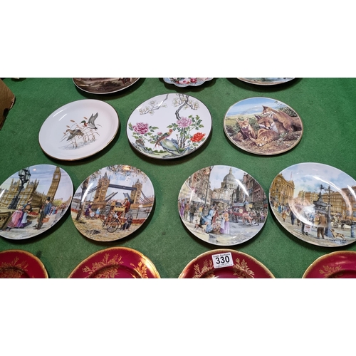 330 - Quantity of 15x various collectable plates including 4x Davenport plates, 4x Paragon plates etc. All... 