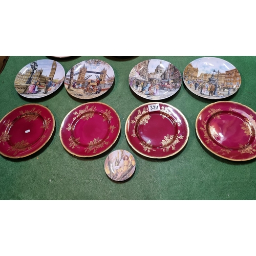 330 - Quantity of 15x various collectable plates including 4x Davenport plates, 4x Paragon plates etc. All... 