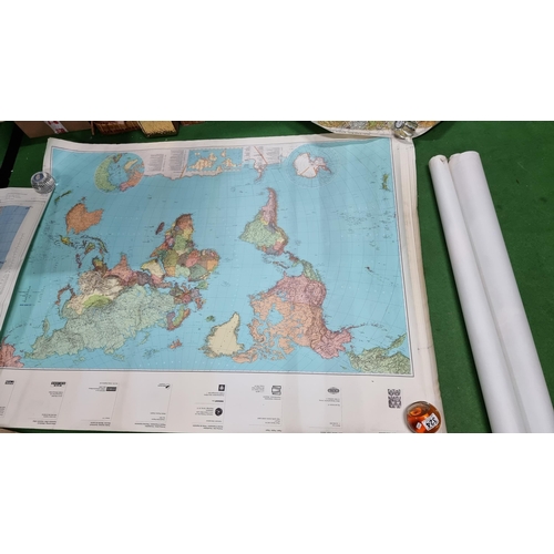 353 - Very large collection of various maps in tubes including a large quantity of approx. 20x maps of the... 