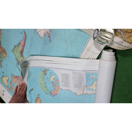 353 - Very large collection of various maps in tubes including a large quantity of approx. 20x maps of the... 