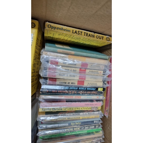 357 - Box full of good vintage books many in plastic sleeves including a good quantity of 1960s stories & ... 