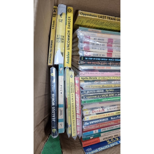 357 - Box full of good vintage books many in plastic sleeves including a good quantity of 1960s stories & ... 