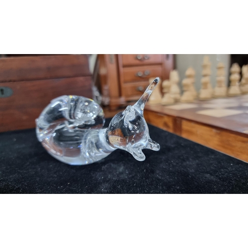 390 - Ultra rare set of Welsh Royal Crystal glass animal paperweight figures, discontinued some time ago a... 