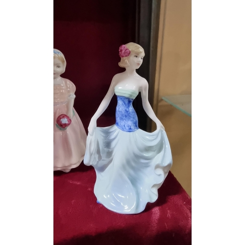 392 - Quantity of 4x collectable china figurines including 3x Royal Doulton figures - Debbie, Peggy, Tinkl... 