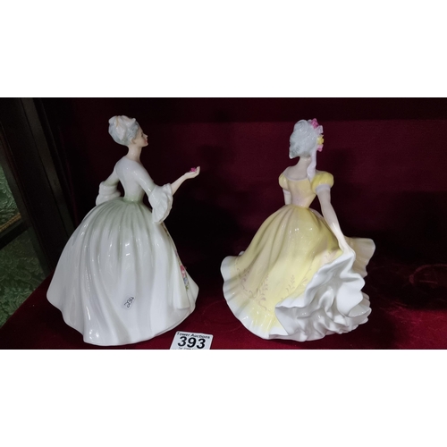 393 - 2x Royal Doulton lady figurines including Diana (HN.2468), Ninette (HN.2379). Both in excellent cond... 