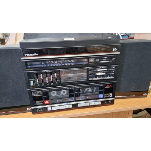 504 - PYE Audio Hi-Fi system & matching speakers, Model - ST6120. With tape player, tuner & record player.... 