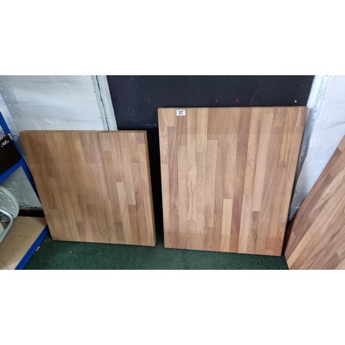 27 - Excellent quality solid oak kitchen work surfaces from a Wren kitchen three pannels all in excellent... 