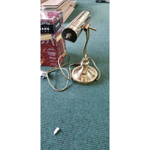 118 - RING solid brass 40w Piano lamp in excellent condition, has very little use