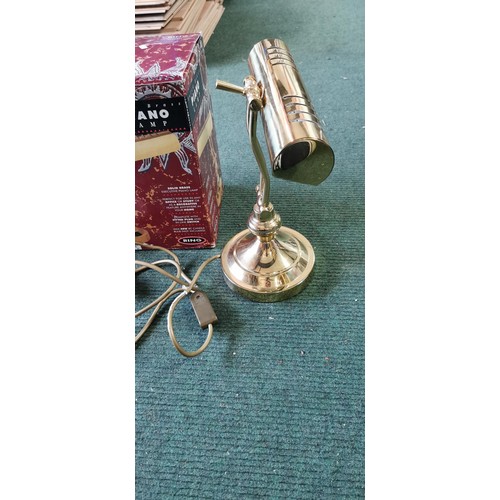 118 - RING solid brass 40w Piano lamp in excellent condition, has very little use