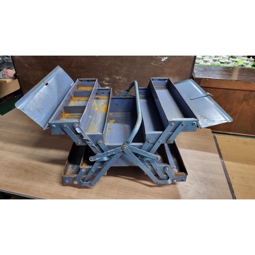 75 - 5 tier metal cantilever tool box on castors made in Britain