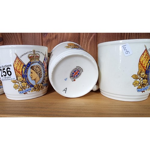 256 - 10x coronation mugs for HM Queen Elizabeth II in 1953 various makers all in good order