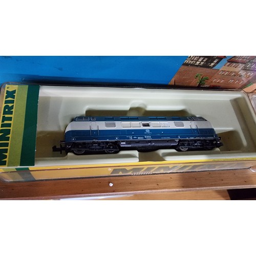 265 - Boxed Minitrix 2079 diesel locomotive N gauge in good condition