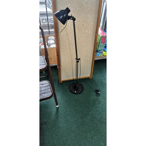 124 - 2x angle poise desk lamps, one in black, chrome and white along with 16MP FujiFilm digital camera. T... 