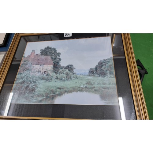 291 - Quantity of 5x various framed and glazed pictures inc a limited edition hand signed print of Kendal ... 