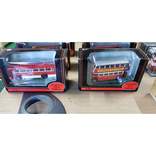 133 - 6x Gilbow Exclusive First Editions various red buses, all boxed and unused. (See photographs for mod... 