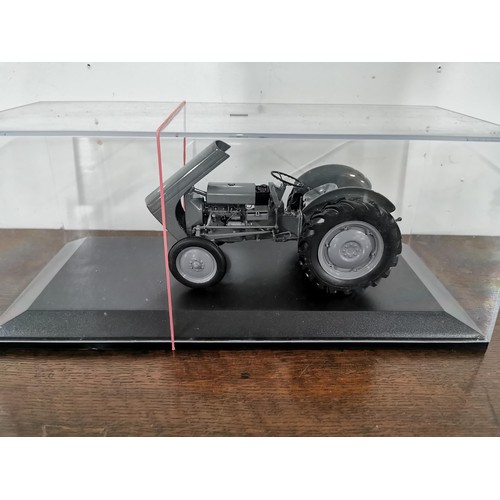 150 - New vintage grey Massy Ferguson (Fergie) Diecast tractor in display case