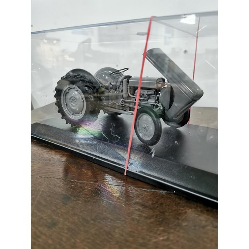 150 - New vintage grey Massy Ferguson (Fergie) Diecast tractor in display case