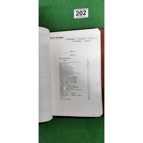 202 - Folder containing Service Manual from 1973 for Rolls-Royce Silver Wraith, Rolls-Royce Silver Dawn, R... 